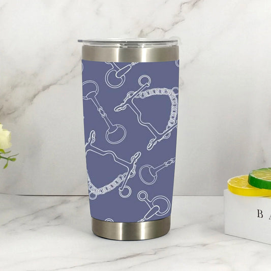 Coffee Travel Mug - Bit and Chain Print